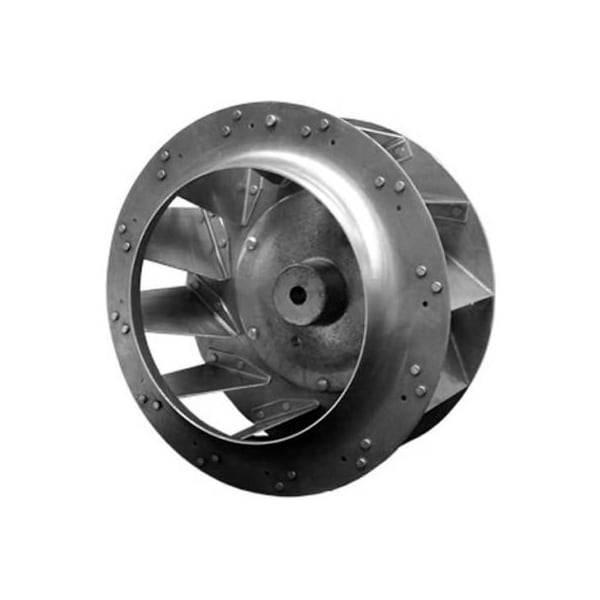 Pem Motors Backward Incline Centrifugal Wheel, Rated 3450 RPM, Riveted, Aluminum, 15in Dia., 5-7/8inW 1515 - main